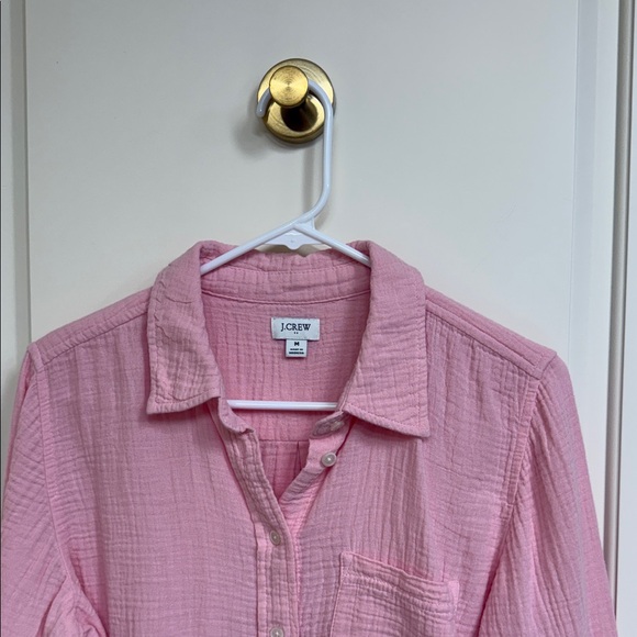 J. Crew Light Pink Crinkle Blouse - Picture 5 of 12